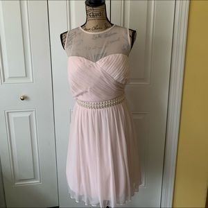 David’s bridal formal dress with pearl accent